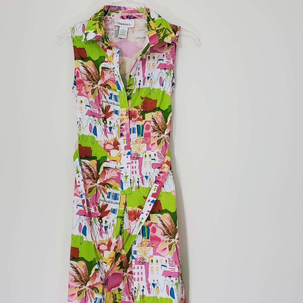 Chadwicks sleeveless multicolored summer dress
